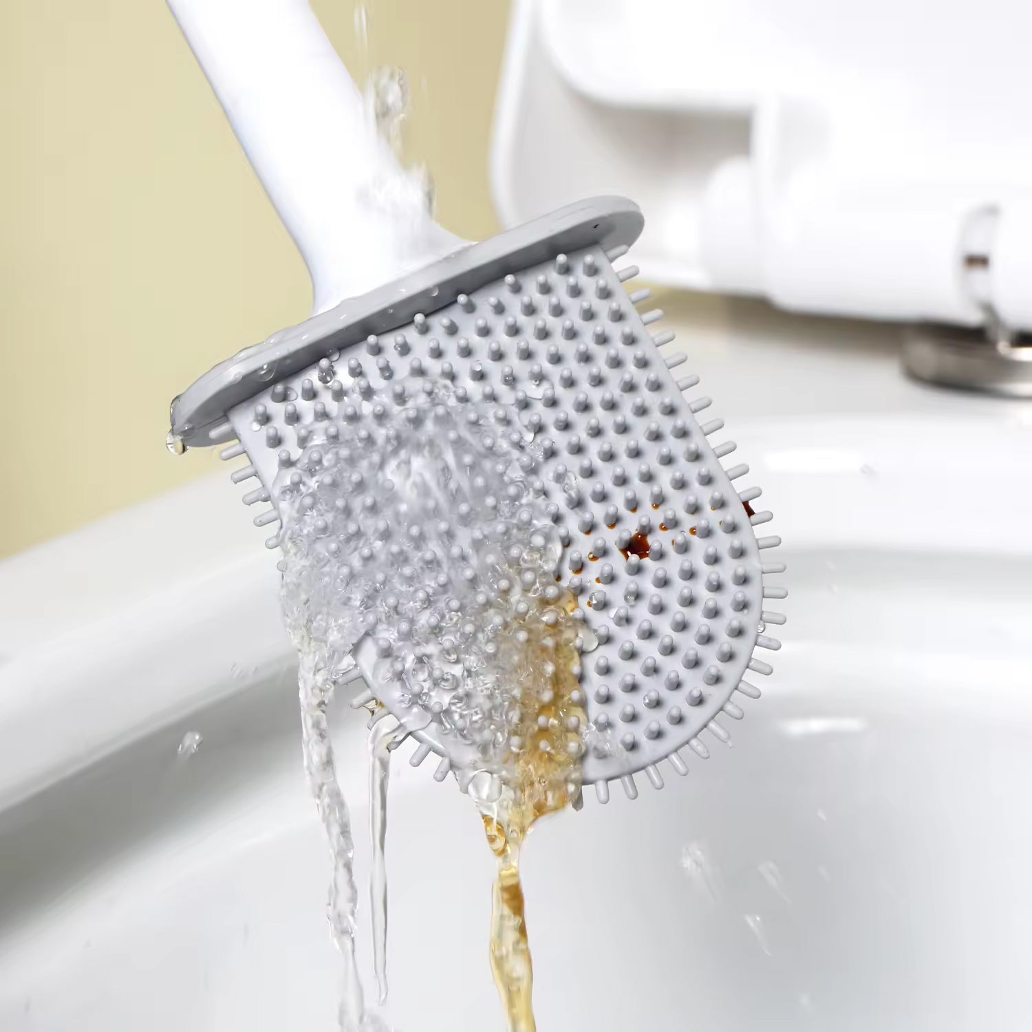 13050 Portable Silicone Toilet Brush with Holder Flex Toilet Brush - Wall Mounted Anti-drip Set Toilet Cleaner Brush | Non-Slip Long Handle Toilet Brush Pack of 1 13050 Portable Silicone Toilet Brush with Holder Flex Toilet Brush - Wall Mounted Anti-drip Set Toilet Cleaner Brush | Non-Slip Long Handle Toilet Brush Pack of 1